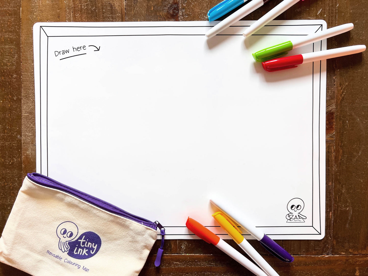 Animal A-Z colouring silicone mat