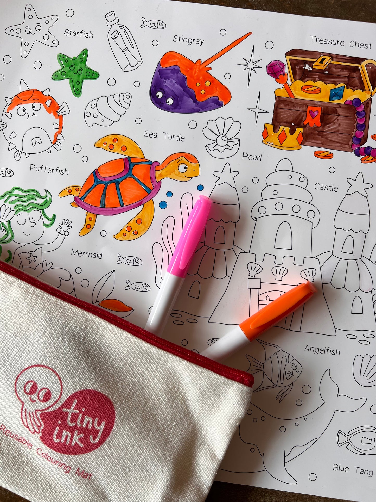 Mermaid colouring silicone mat