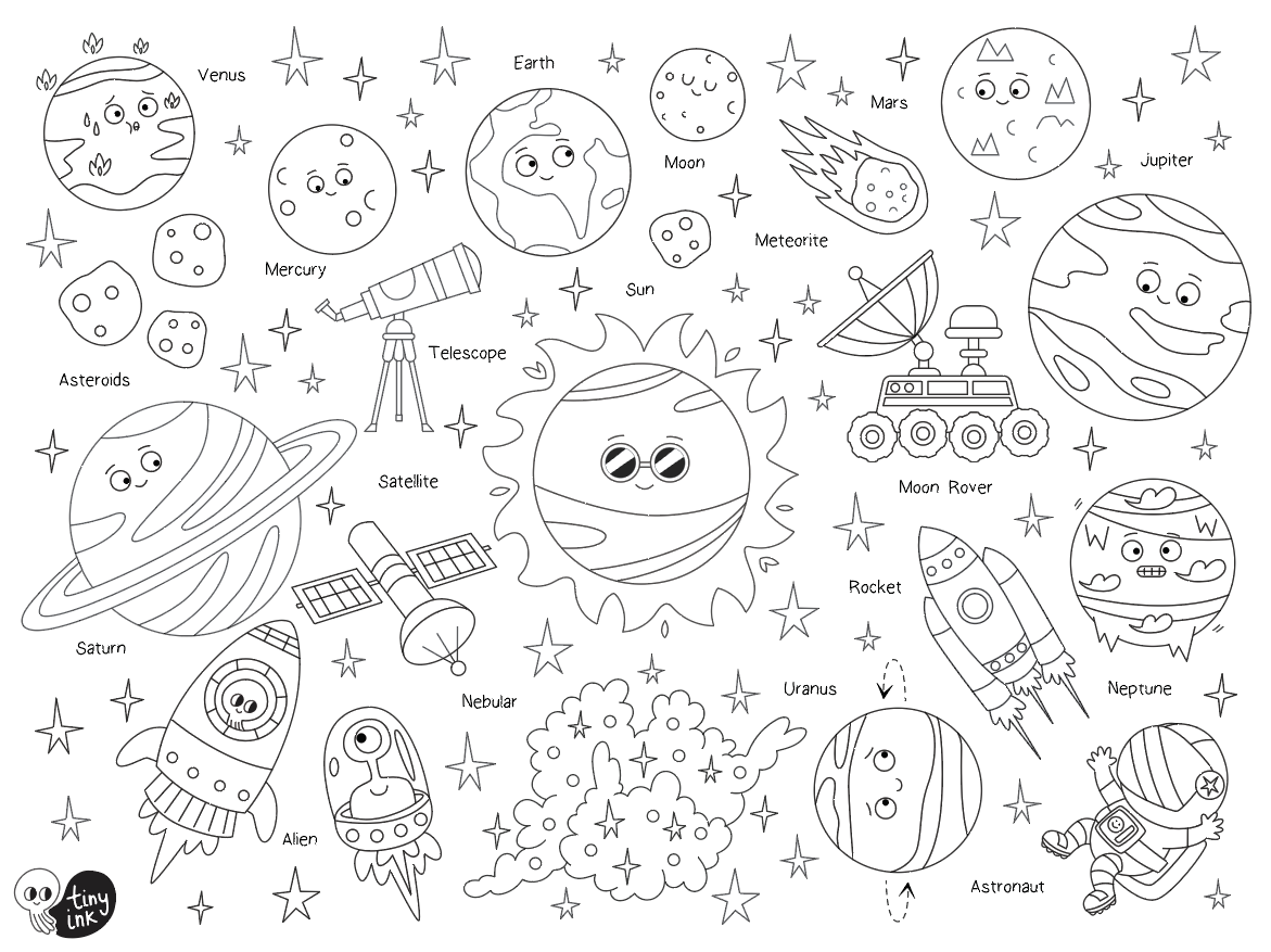 Space colouring silicone mat